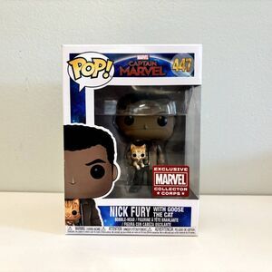 Nick Fury with Goose The Cat Funko Pop 447 - Captain Marvel